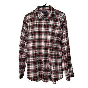 Lands’ End Plaid Flannel Button Down Top